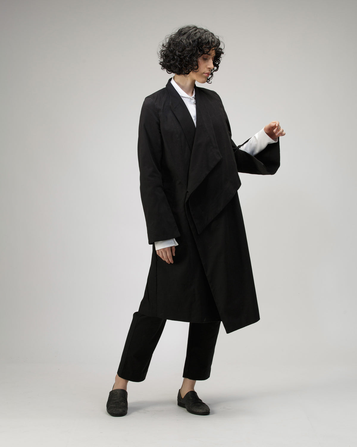 TRENCH COAT ABAYA IN COTTON